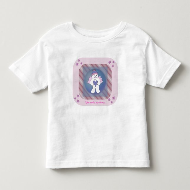 Pink Snow Angel T-Shirt (Front)