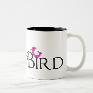 Pink Snowbird Two-Tone Coffee Mug