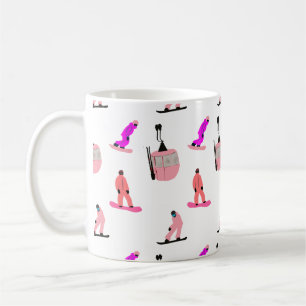 Pink Snowboard Snowboarding Coffee Mug