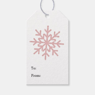 Pink Snowflake Gift Tags