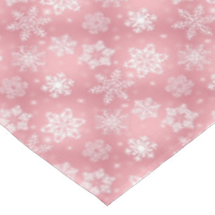 Pink snowflake pattern Holiday tablecloth