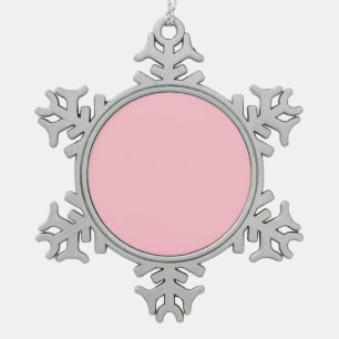 Pink Snowflake Pewter Christmas Ornament