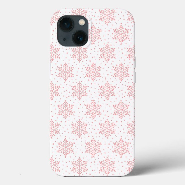 Pink Snowflakes Case-Mate iPhone Case (Back)