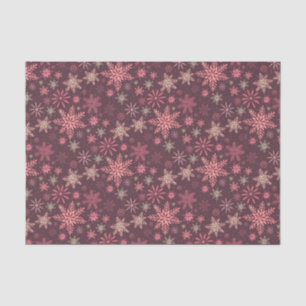 Pink Snowflakes Christmas Tissue Paper