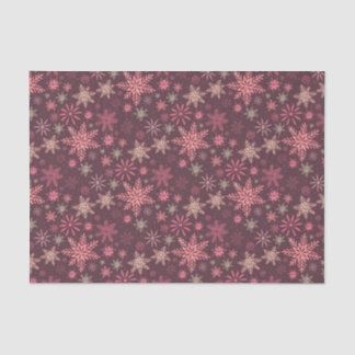 Pink Snowflakes Christmas Tissue Paper