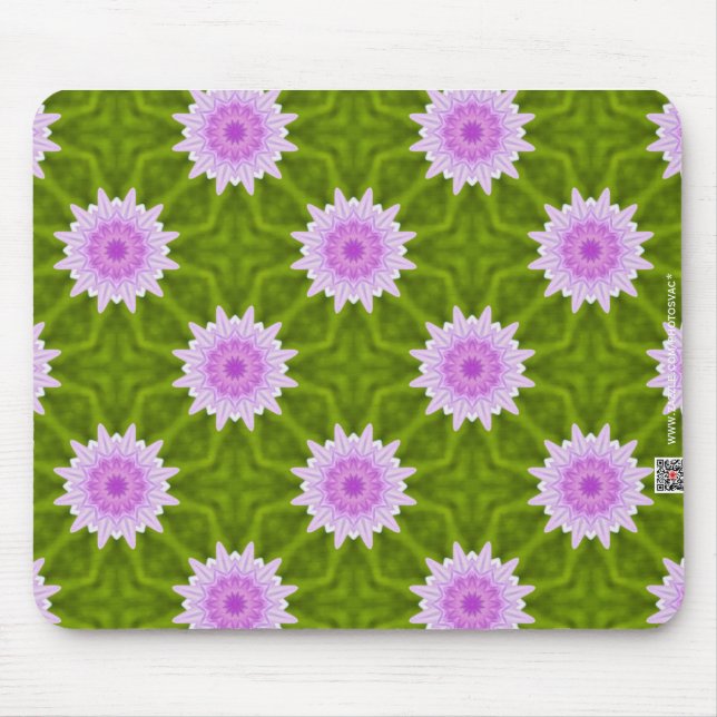 Pink Snowflakes Mouse Mat (Front)