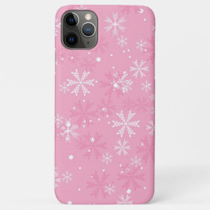 Pink Snowflakes Pattern iPhone 11 Pro Max Case