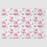 Pink Snowman Christmas Tissue Paper<br><div class="desc">These cute little snowmen look like they are so happy out in the snow. They are all dressed up in fun bright pink knit winter scarves with their matching caps. This whimsical pattern also includes some bits of pink and red holiday berries and Yuletide pine greenery in a vintage watercolor...</div>