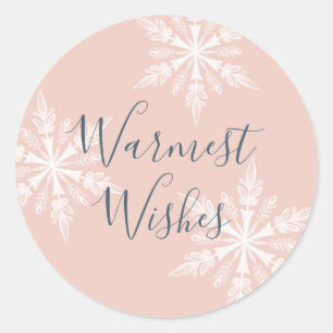 Pink Snowy Winter Wonderland Envelope Seal
