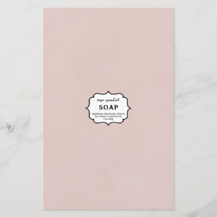 Pink soap wrap paper sheet