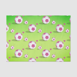 Pink Soccer Baby Shower Tissue Paper