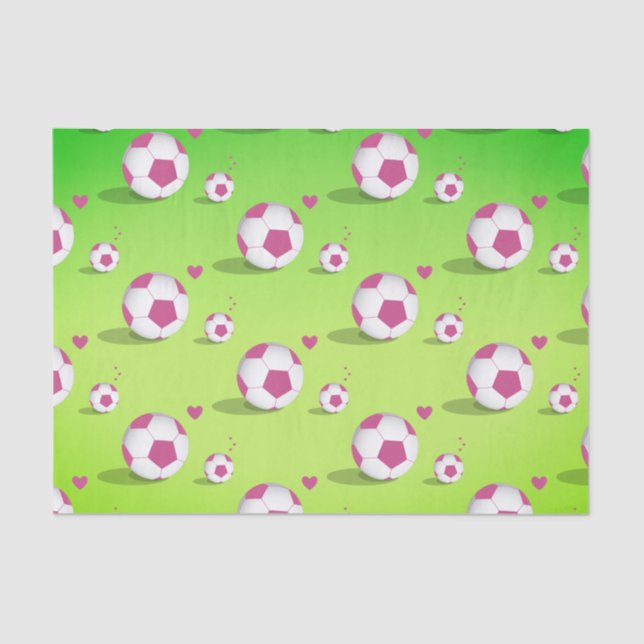 Pink Soccer Baby Shower | Tissue Paper (Front)