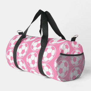 Pink Soccer Ball Pattern Screwball Graphics Duffle Bag