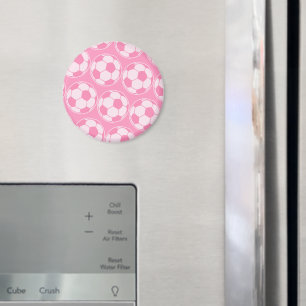 Pink Soccer Ball Screwball Graphics Magnet