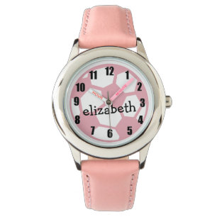 Pink Soccer Ball Watch
