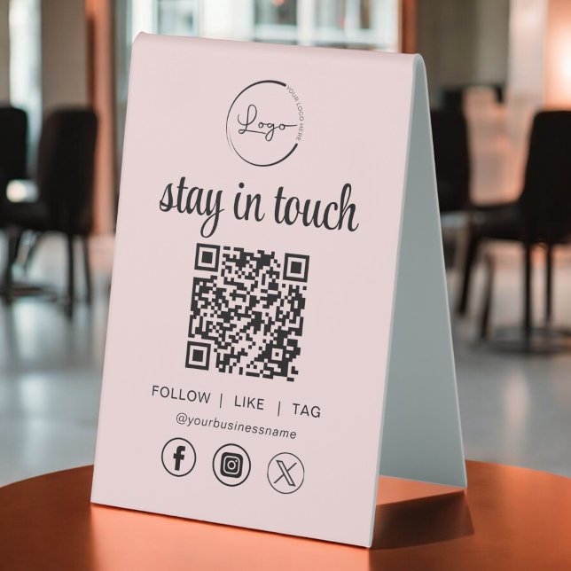 Pink Social Media QR Code Business Logo (Creator Uploaded)