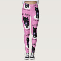 Pink soft kitty leggings