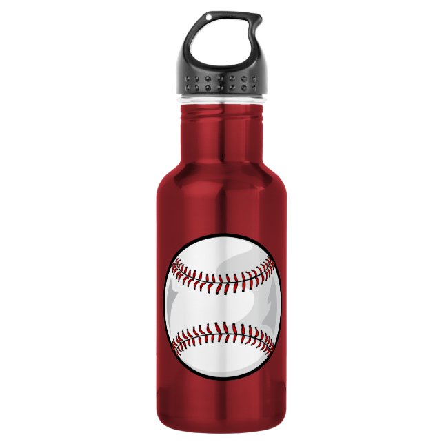 Pink Softball 532 Ml Water Bottle (Front)