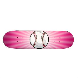 Pink Softball Skateboard