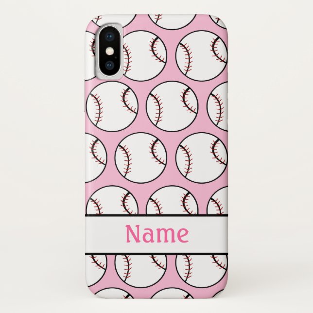 Pink Softball Sports iPhone 6 Case (Back)