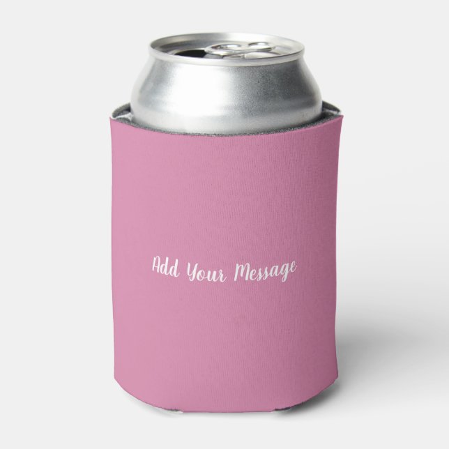 Pink Solid Colour Can Cooler (Can Front)