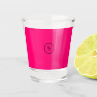 Pink solid colour neon monogram modern trendy