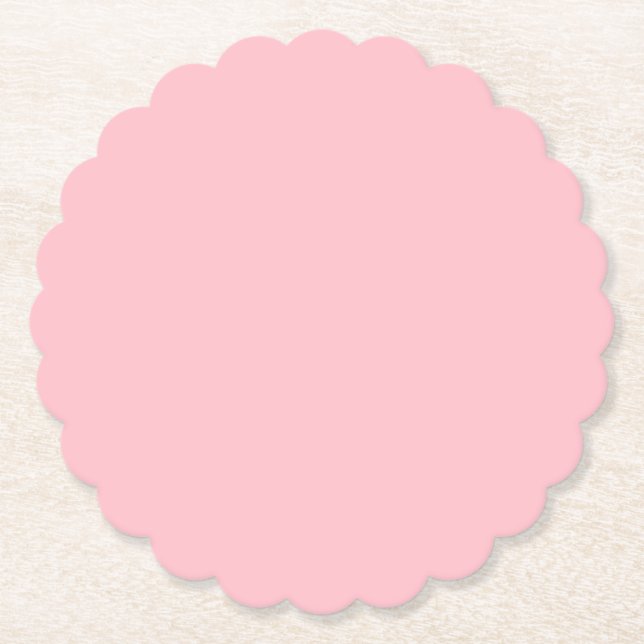Pink Solid Colour Paper Coaster (Front)