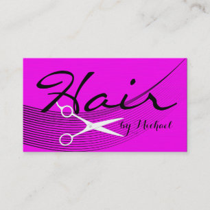 Pink Solid Hair Stylist Appointment #4 Card