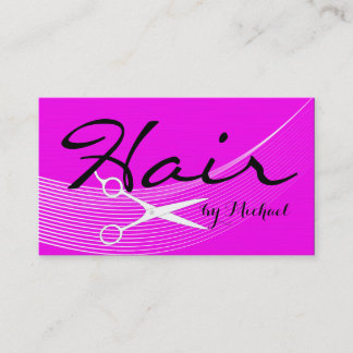 Pink Solid Hair Stylist Appointment Card