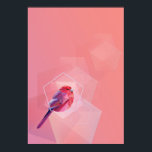 Pink Songbird In Abstract Poster<br><div class="desc">Songbird In Pink Abstract Designed For A Modern Home Or Office. Makes A Great Gift For Anyone.</div>