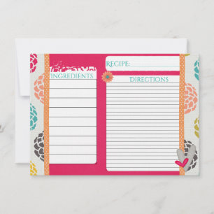 Pink Sorbet Recipe Cards