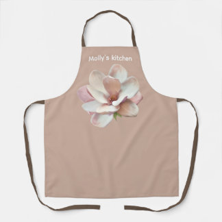 Pink Southern magnolia Apron