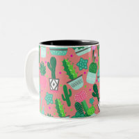 Pink Southwestern Cactus Pattern