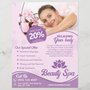 Pink Spa, Beauty Salon, Wellness Centre Flyer