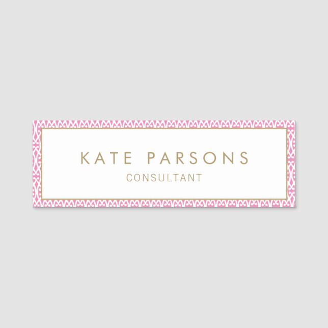 Pink Spa Name Tag (Front)