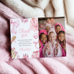 Pink Spa Party Girl Birthday  Thank You Card<br><div class="desc">Pink Spa Party Girl Birthday Thank You Card</div>