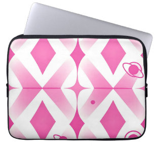 Pink Space Geometric Pattern Laptop Sleeve