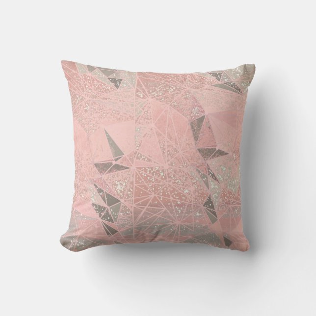 pink space geometry cushion (Front)