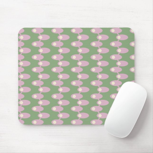 Pink Spaceships  Mouse Mat (With Mouse)