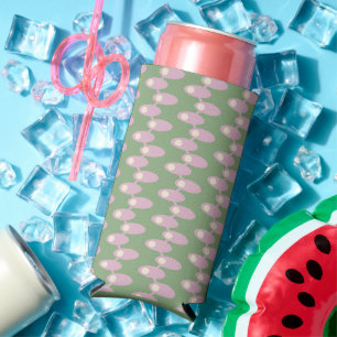 Pink Spaceships Seltzer Can Cooler