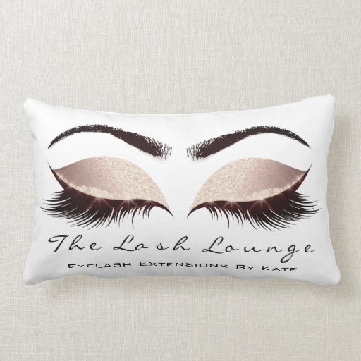 Image of Pink Spark Glitter Makeup Lash Eye Princess Blush Lumbar Cushion