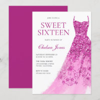 Pink Sparkle Dress Sweet 16 Sixteen Party