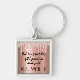 Pink Sparkle Drips-Big Girl Panties-Deal With It! Key Ring