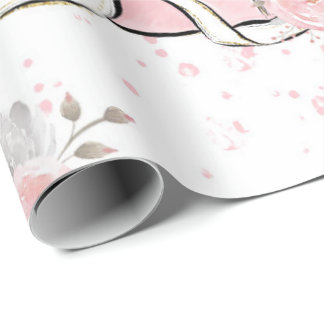 Pink Sparkle Elephant Wrapping Paper
