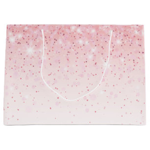Pink Sparkle Glitter Blush Large Gift Bag