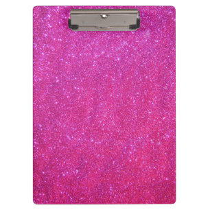Pink Sparkle Glitter Girly Girl Stuff Clipboard 1
