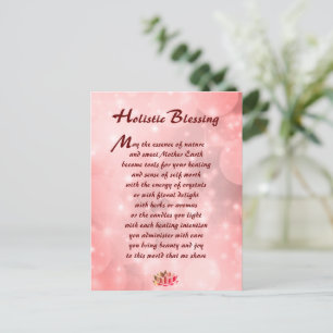 Pink Sparkle Holistic Blessing  Postcard