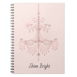 Pink Sparkle Jewel Chandelier Notebook