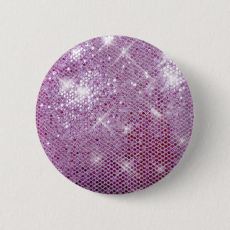 Pink Sparkle-Look 6 Cm Round Badge