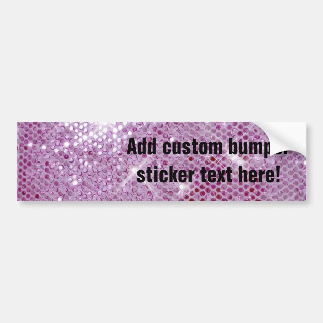 Pink Sparkle-Look Bumper Sticker (Front)